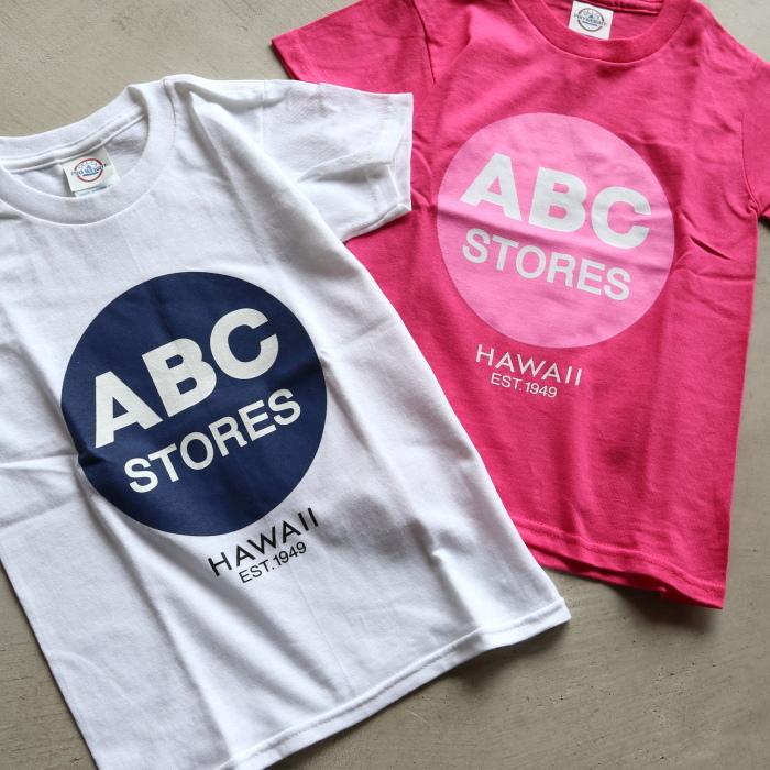 ABCストア ハワイ Hawaii ABC STORES 正規品 ハワイ直輸入 クラシック キッズ Tシャツ Classic Kids Tee ホワイト/ラズベリー White/Rasberry｜charger｜04