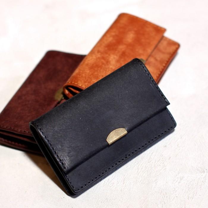 Henry 名刺入れ ダークブラウン 自転車刺繍 Henry 名刺入れ ダークブラウン 自転車刺繍