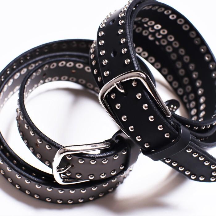 ANNAK アナック カウレザー スタッズベルト STUDS BELT ブラック グレー 2色展開｜charger｜04