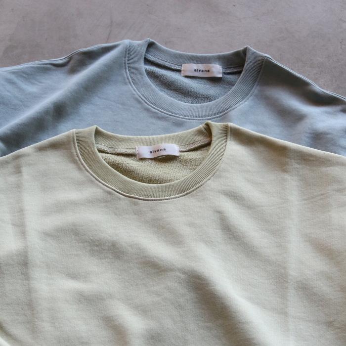 alvana（アルヴァナ） トップス 無地 ビンテージ シェイプ スウェット