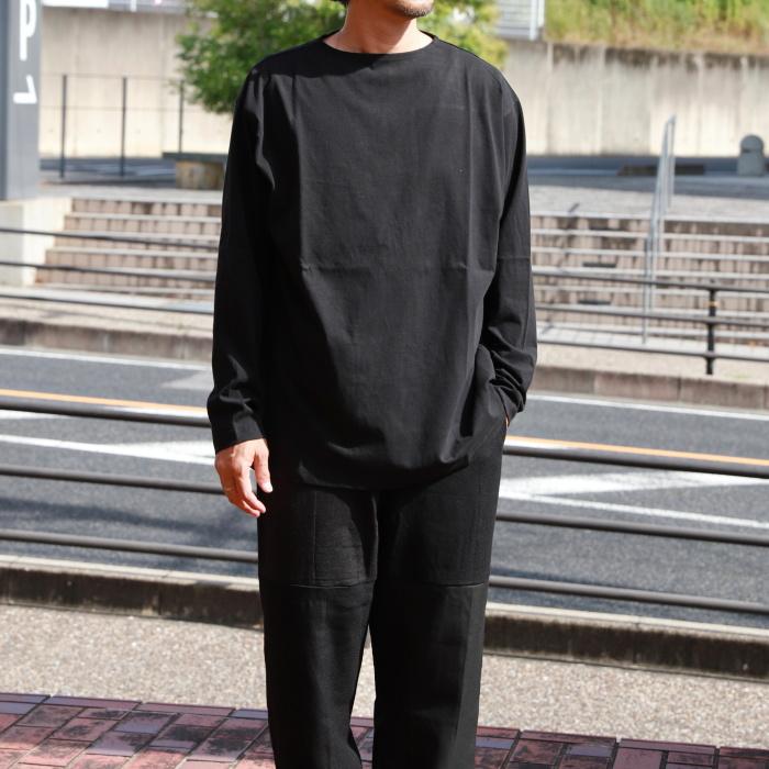 alvana コットン100% 黒 長袖カットソー サイズ2 alvana（アルヴァナ） トップス ロンT 無地 空紡 ボートネック L/S TEE