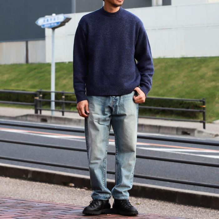 alvana ニット アルヴァナ alvana(アルヴァナ) | ワシ スキッパー L/S クルーニット - ブラック