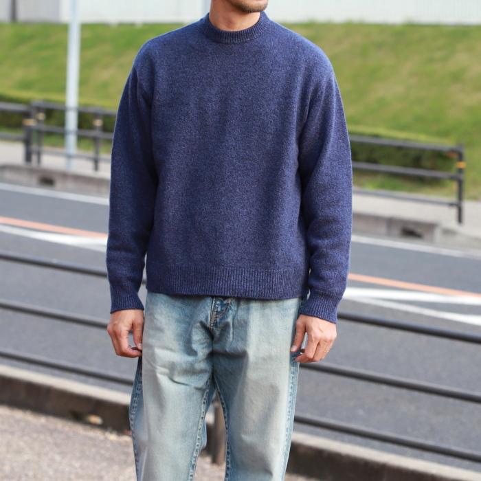 alvana ニット アルヴァナ alvana (アルヴァナ) ALV-90150 [ 5G LAMS WOOL CREW KNIT ] 5ゲージ
