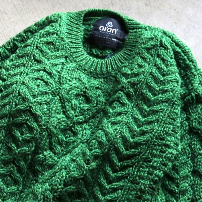 アラン ウーレンミルズ キッズ aran WOOLLEN MILLS キッズ ケーブル 編み クルーネック セーター KIDS CABLE CREW NECK SWEATER キウイ KIWI 2023秋冬新_1
