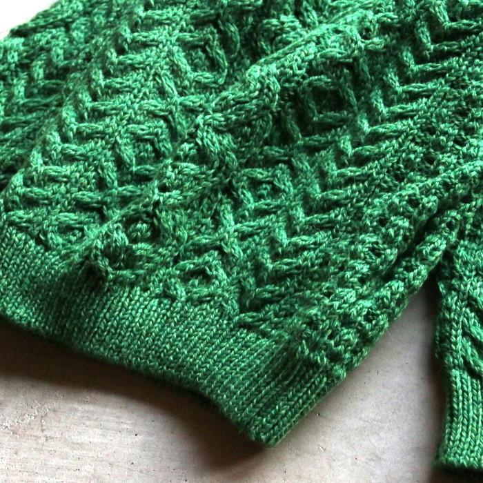 アラン ウーレンミルズ キッズ aran WOOLLEN MILLS キッズ ケーブル 編み クルーネック セーター KIDS CABLE CREW NECK SWEATER キウイ KIWI 2023秋冬新_2