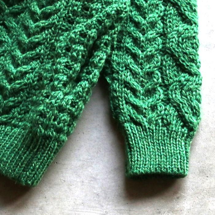 アラン ウーレンミルズ キッズ aran WOOLLEN MILLS キッズ ケーブル 編み クルーネック セーター KIDS CABLE CREW NECK SWEATER キウイ KIWI 2023秋冬新_3