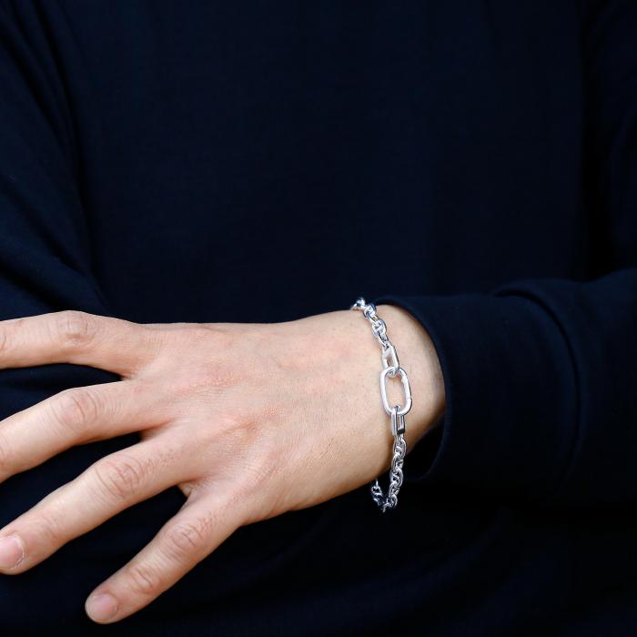 シンパシーオブソウル ブレスレット SYMPATHY OF SOUL アンカー チェーン ブレスレット シルバー Anchor Chain Bracelet Silverの画像