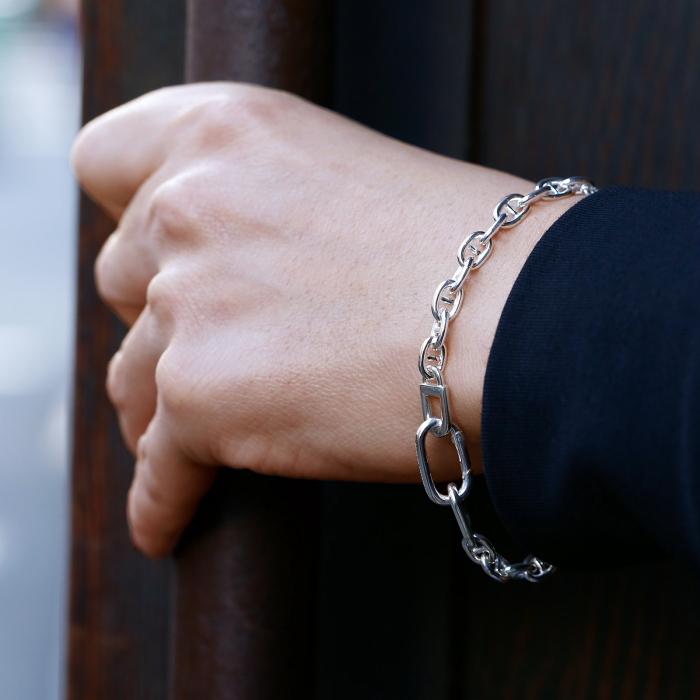 シンパシーオブソウル ブレスレット SYMPATHY OF SOUL アンカー チェーン ブレスレット シルバー Anchor Chain Bracelet Silverの画像