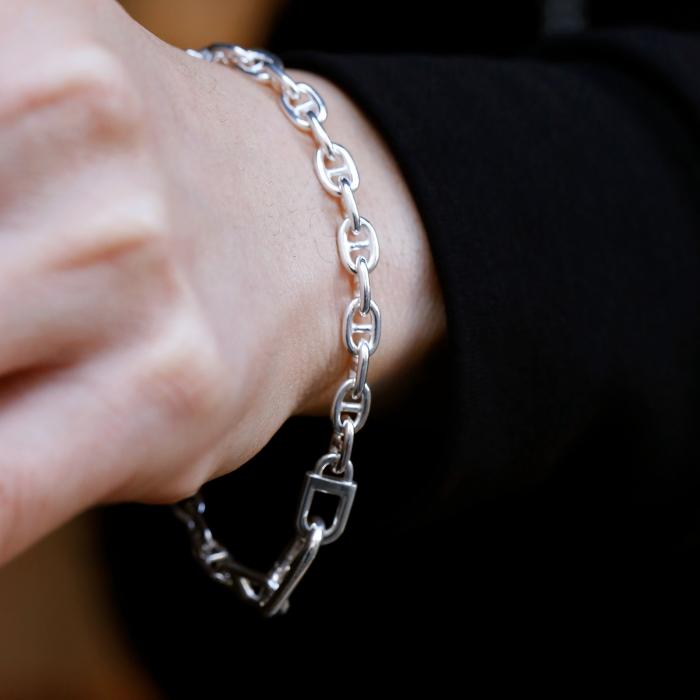 シンパシーオブソウル ブレスレット SYMPATHY OF SOUL アンカー チェーン ブレスレット シルバー Anchor Chain Bracelet Silverの画像