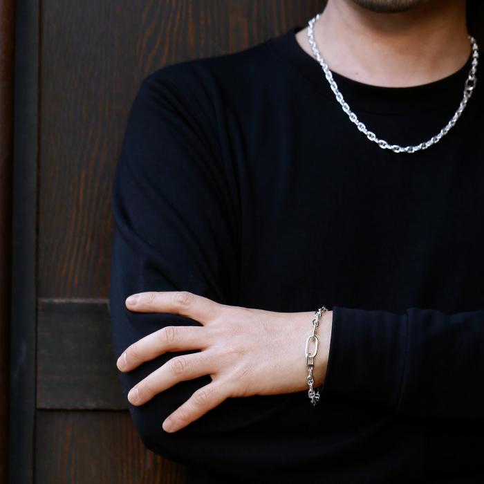 シンパシーオブソウル ブレスレット SYMPATHY OF SOUL アンカー チェーン ブレスレット シルバー Anchor Chain Bracelet Silverの画像