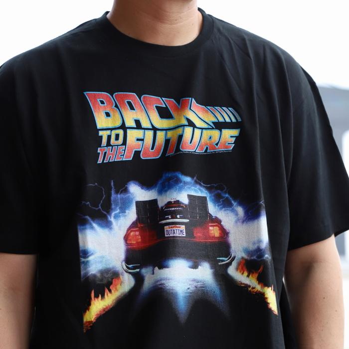 バックトゥザフューチャー オーバーサイズTシャツ 黒 映画T バックトゥザフューチャー Tシャツ メンズ レディース BACK TO