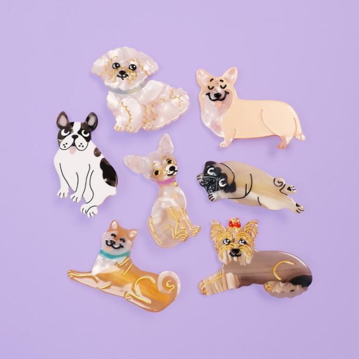 ククシュゼット 正規商品 ヘアアクセ クリップ ピン ヘアピン 犬