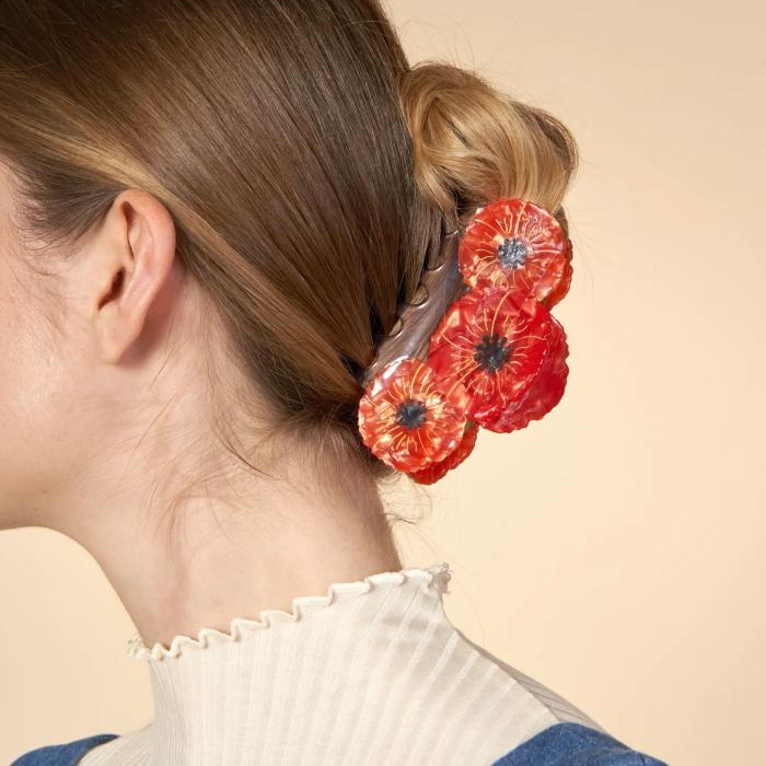 ククシュゼット 正規商品 ヘア アクセ クリップ かわいい 花 フランス