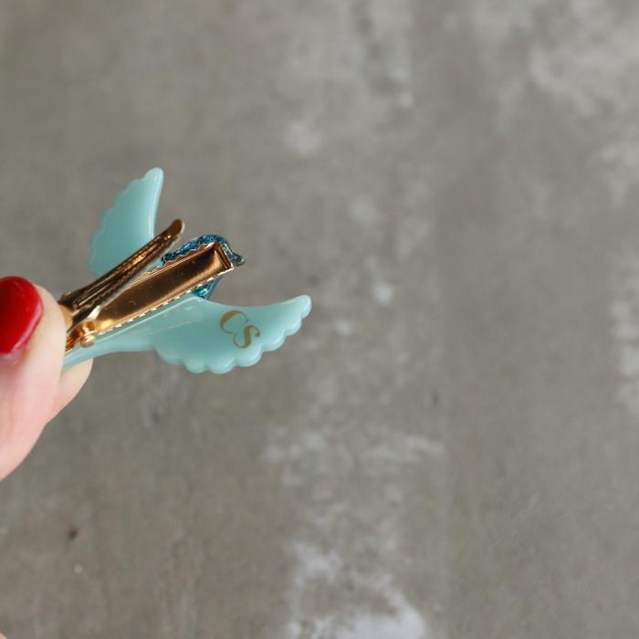 ククシュゼット 正規商品 ヘア アクセ クリップ ヘアピン かわいい 鳥 フランス Coucou Suzette ブルー バード ヘア クリップ Blue Bird Hair Clip ブルー