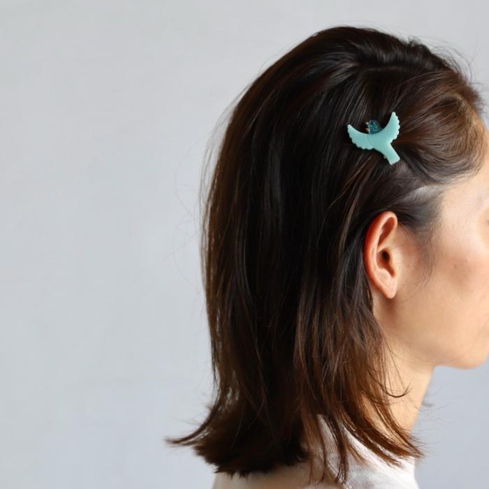 ククシュゼット 正規商品 ヘア アクセ クリップ ヘアピン かわいい 鳥 フランス Coucou Suzette ブルー バード ヘア クリップ Blue Bird Hair Clip ブルー