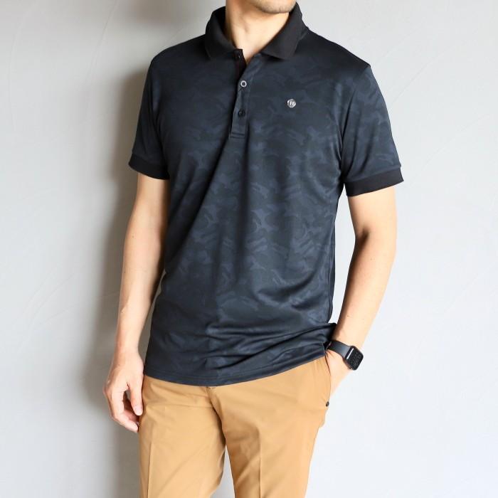 black camo golf shirt