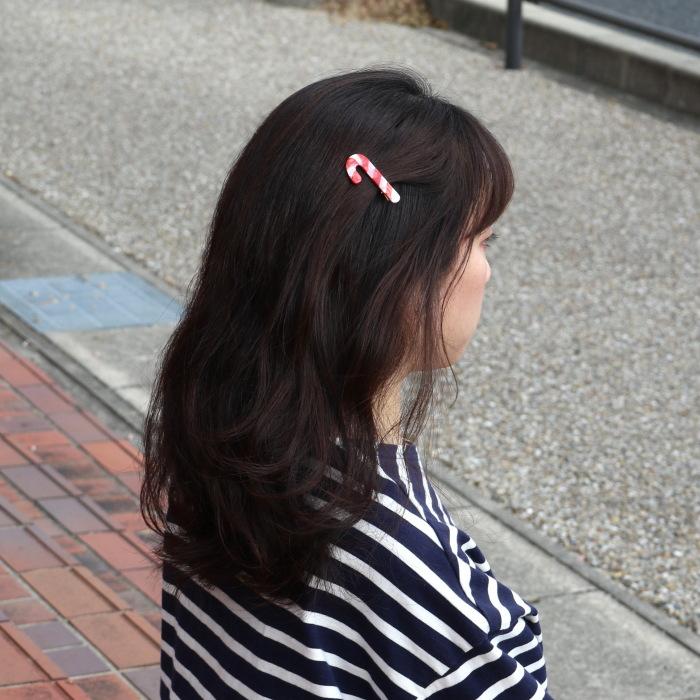 ククシュゼット 正規商品 ヘア アクセ ピン 新作 冬 クリスマス 飴