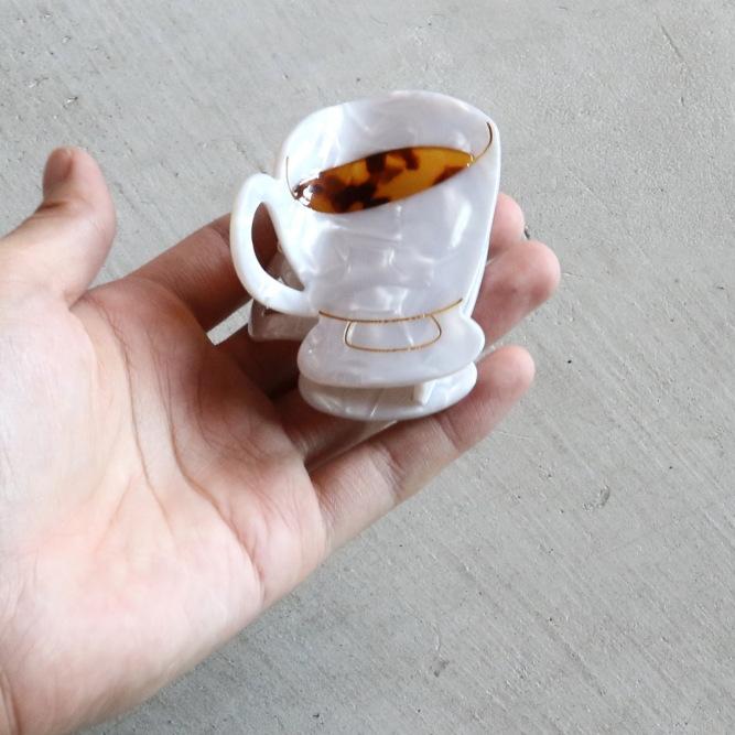 ククシュゼット 正規商品 ヘア アクセ クリップ カフェ かわいい