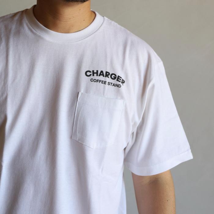 CHARGER COFFEE STAND Tシャツ チャージャーコーヒースタンド オリジナル ポケット付き ロゴ Tシャツ POCKET LOGO S/S TEE ホワイト WHITE 2022春夏新作｜charger｜10