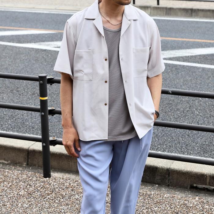 CHARGER シャツ チャージャー オリジナル オープンカラー シャツ Open Collar S/S Shirt ブラック/ライトグレー Black/L.Gray 2色展開 2024春夏新作｜charger｜14