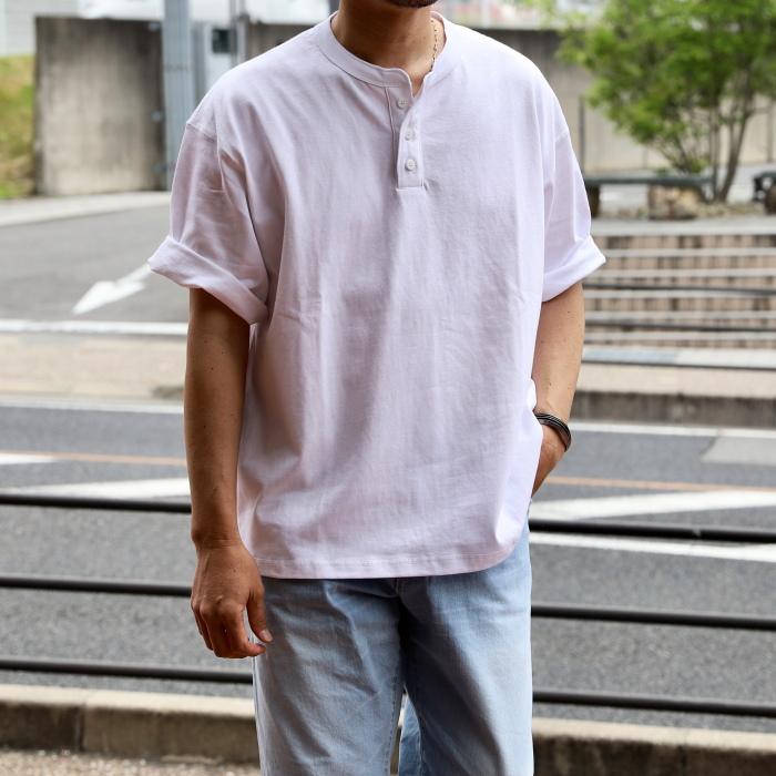 CHARGER トップス チャージャー ビッグ ヘンリーネック Tシャツ Big Henley neck S/S Tee グレージュ/ホワイト Greige/White 2色展開 2024春夏新作｜charger｜09