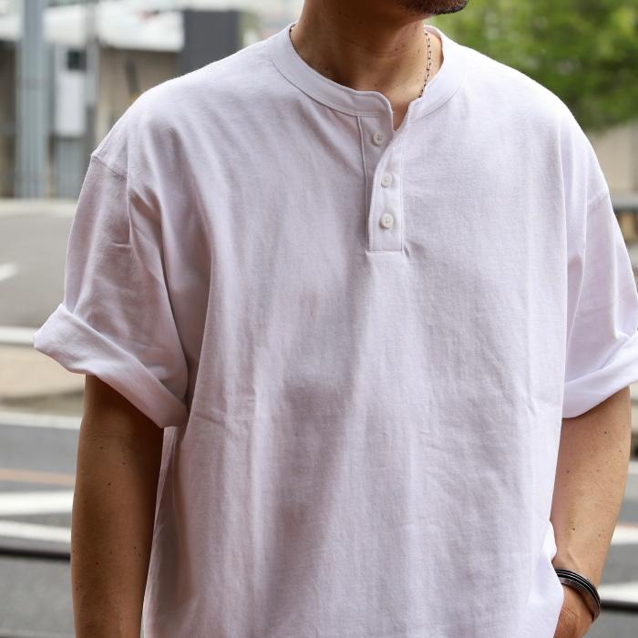 CHARGER トップス チャージャー ビッグ ヘンリーネック Tシャツ Big Henley neck S/S Tee グレージュ/ホワイト Greige/White 2色展開 2024春夏新作｜charger｜10