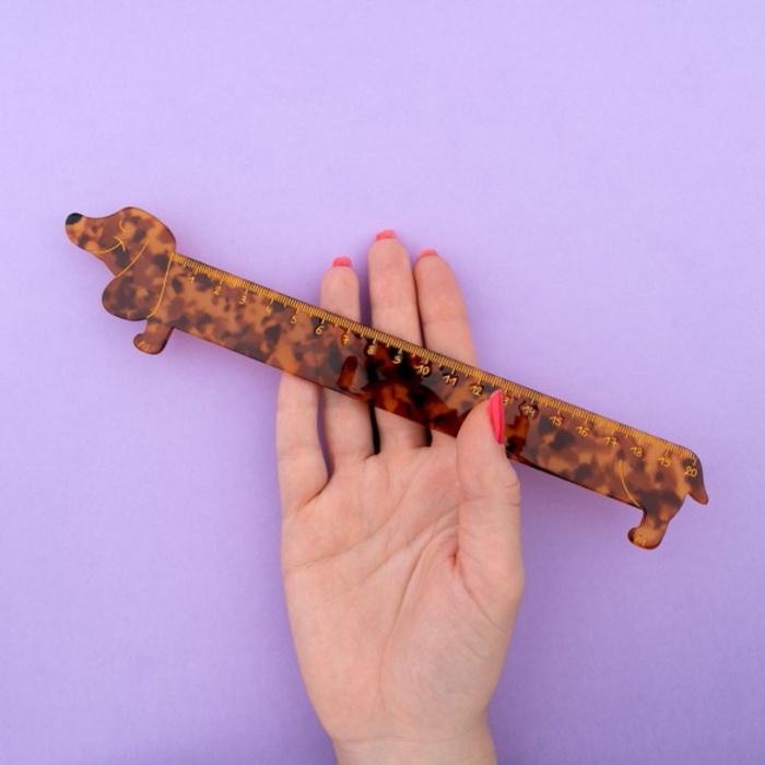 ブランシュ様♡⃛ダックス 梅雨のオブジェ ハワイ行きオブジェ ククシュゼット 正規商品 定規 文房具 かわいい 犬 フランス お洒落