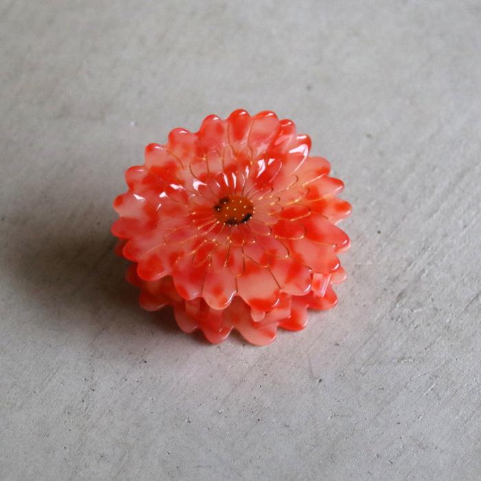 S-17☆センター花柄×ピコット付/うわぐつタグ/シューズタグ ククシュゼット 正規商品 ヘア アクセ ギフト 新作 花 個性的 ガーデン