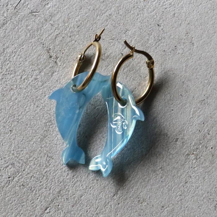 ククシュゼット 正規商品 ピアス レディース 2個売り 両耳用 魚 海