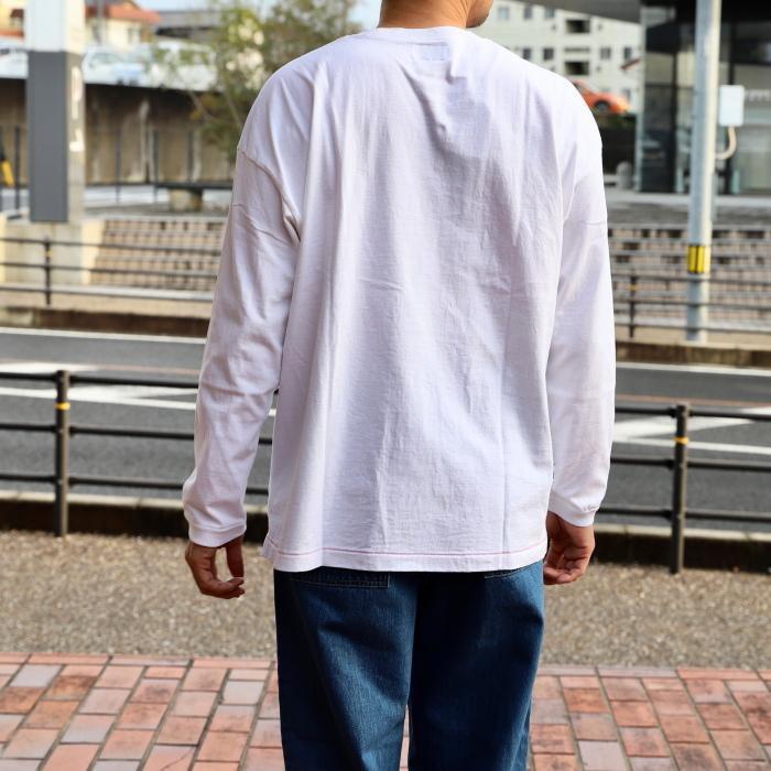 エディットクロージング カットソー EDIT CLOTHING 裾引きロングスリーブ Tシャツ SUSOBIKI L/S ライトグレー/ホワイト 2色展開 2024春夏新作｜charger｜03