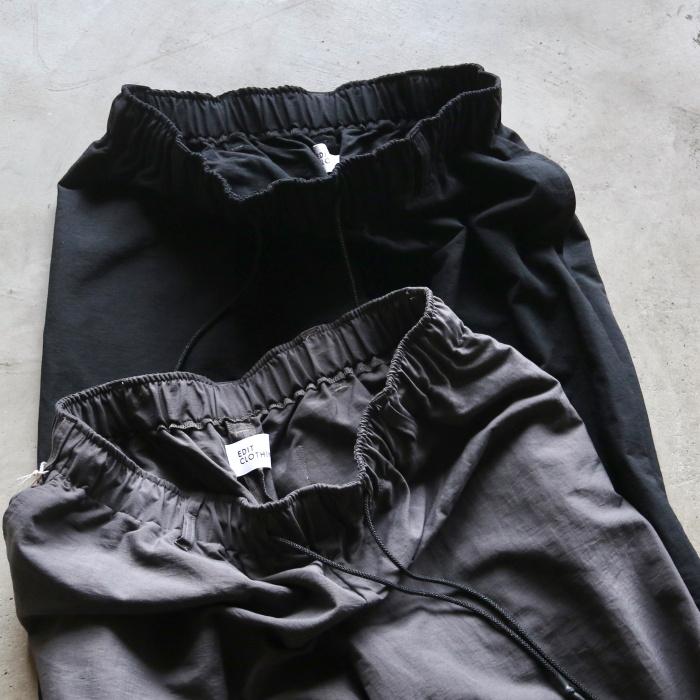 エディットクロージング パンツ EDIT CLOTHING ワッシャー ナイロン パンツ WASHER NYLON PANTS ブラック/ネズミ BLACK/GRAY 2色展開 2024春夏新作｜charger｜03