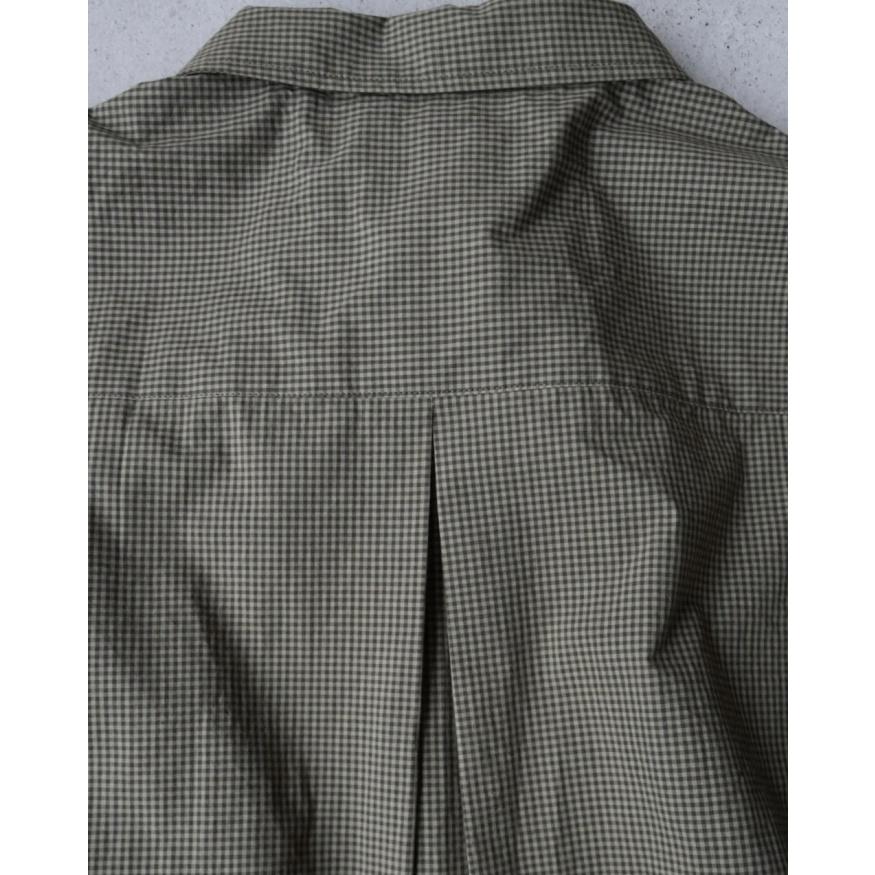 エディットクロージング シャツ  EDIT CLOTHING ギンガムチェック シャツ GINGHAM CHECK SHORT SLEEVE SHIRTS ブラック/カーキ 2026春夏新作 |  | 08