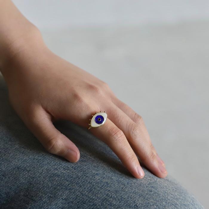 ククシュゼット 正規商品 指輪 個性的 目 ラメ Coucou Suzette アイ