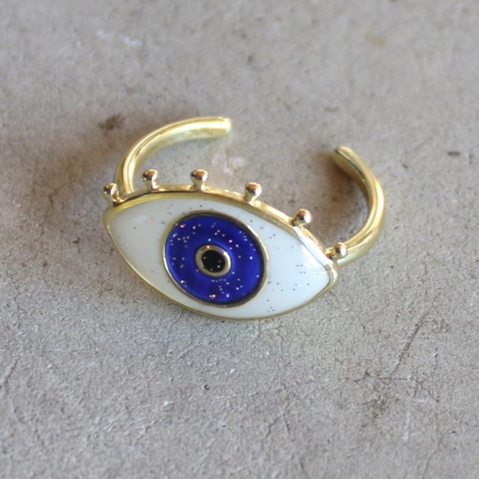 ククシュゼット 正規商品 指輪 個性的 目 ラメ Coucou Suzette アイ