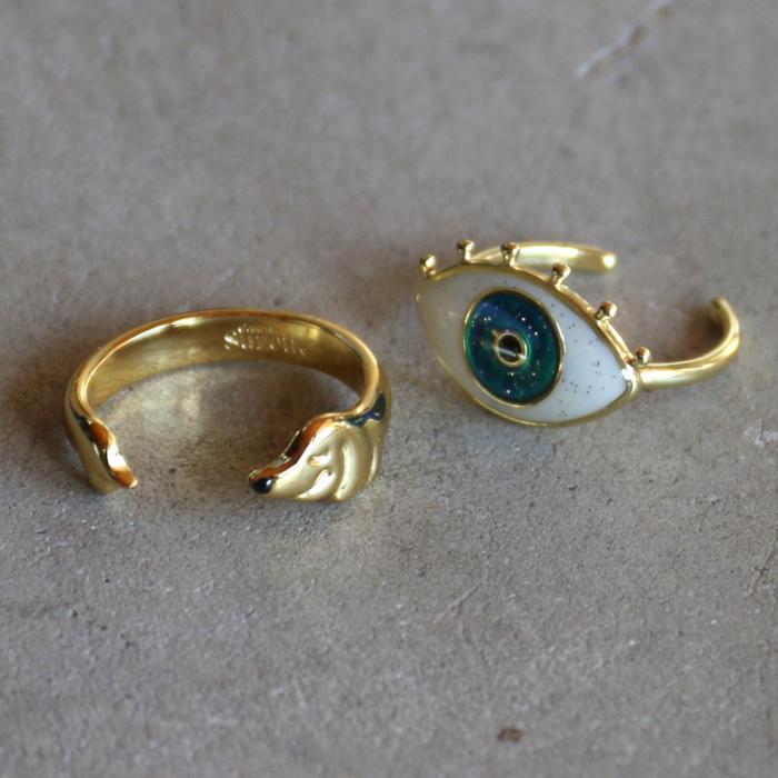 ククシュゼット 正規商品 指輪 個性的 目 ラメ Coucou Suzette アイ