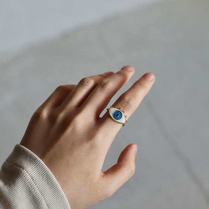 ククシュゼット 正規商品 指輪 個性的 目 ラメ Coucou Suzette アイ