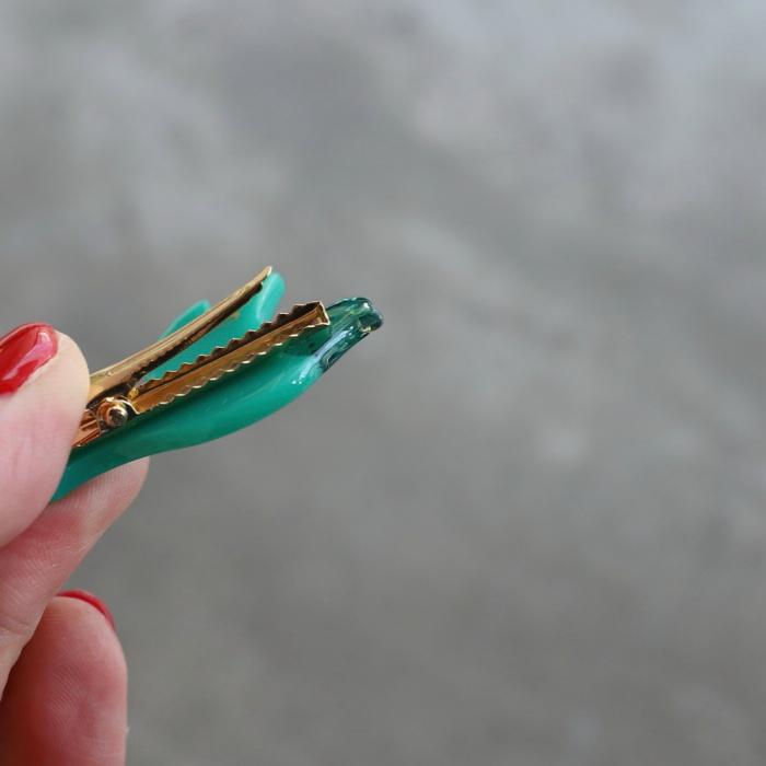 ククシュゼット 正規商品 ヘア アクセ クリップ ヘアピン かわいい 鳥 Coucou Suzette グリーン バード ヘア クリップ Green Bird Hair Clip グリーン