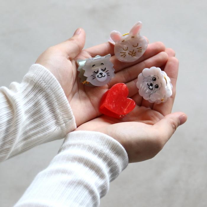 ククシュゼット 正規商品 ヘア アクセ ミニ クリップ 猫 Coucou