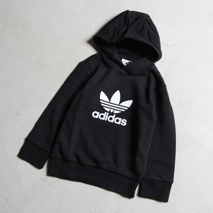 アディダスオリジナルス キッズ adidas originals アディカラー パーカー セットアップ ブラック BLACK  子供用 オリジナルス 2021秋冬新作｜charger｜02