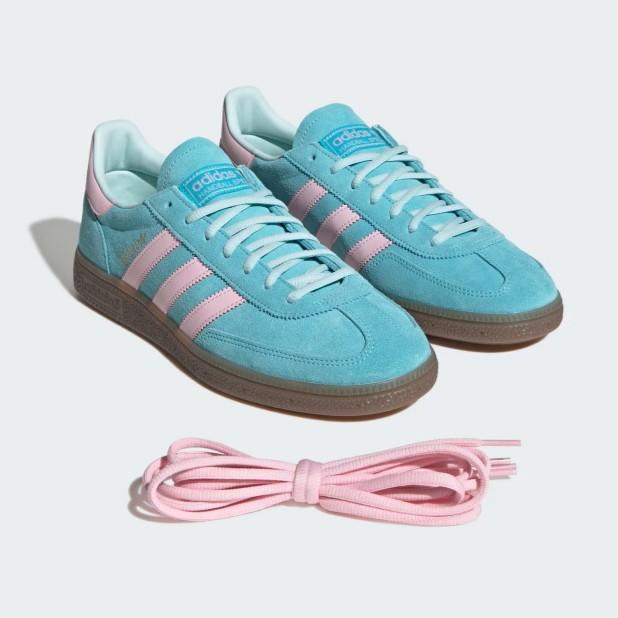 アディダスオリジナルス スニーカー adidas originals ハンドボール スペツィアル Handball Spezial パルスアクア×クリアピンク 2026春夏新作 | adidas Originals