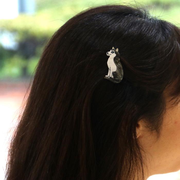 ククシュゼット 正規商品 ヘア アクセ ピン クリップ 犬 かわいい