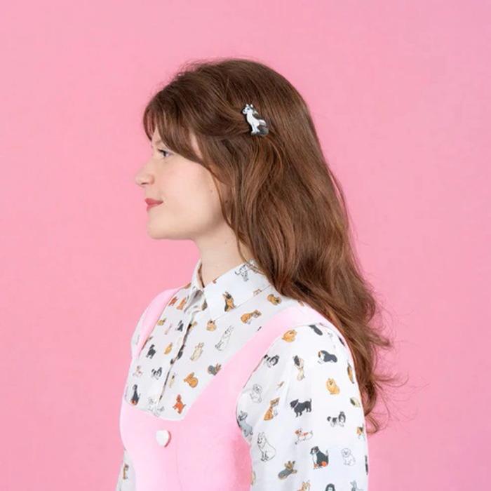 ククシュゼット 正規商品 ヘア アクセ ピン クリップ 犬 かわいい