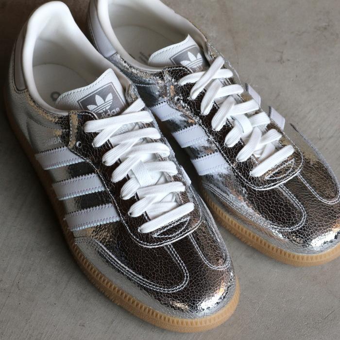 adidas SAMBA OG シルバー 25cm スニーカー2025 今季 adidas Samba OG 'Silver Metallic' (W) - WUNDER