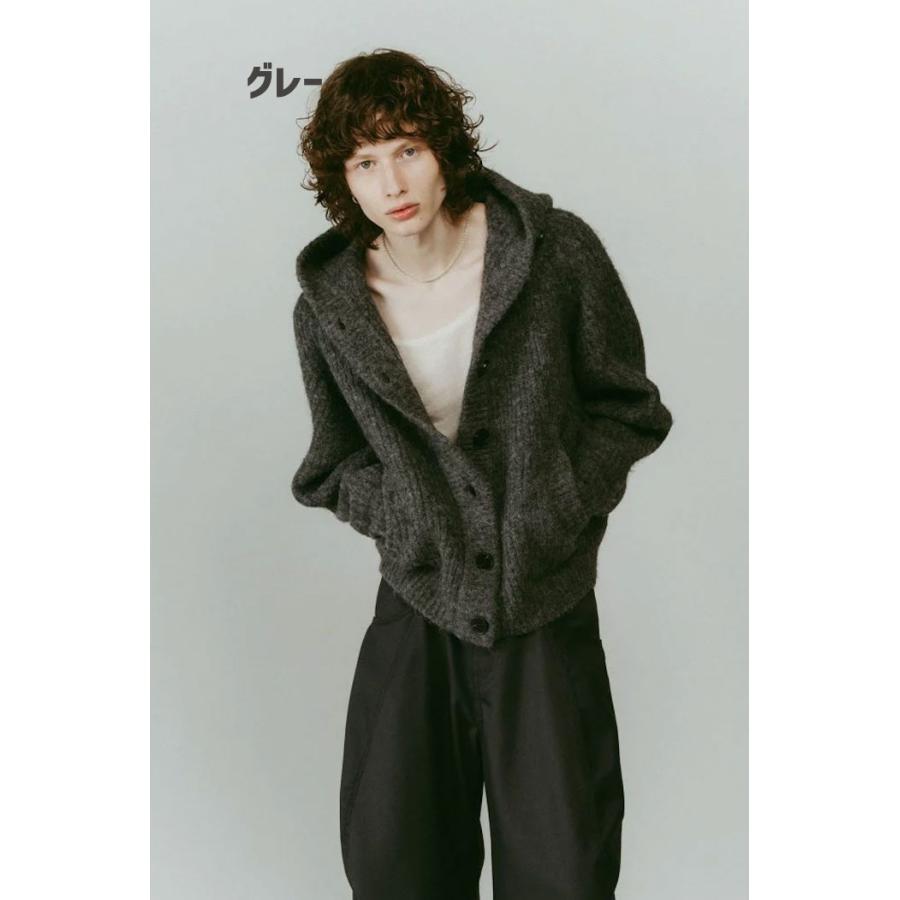 knuthmarf❤︎hooded cardigan knit/gray Knuth Marf（クヌースマーフ） カーディガン フーディー カーディガン