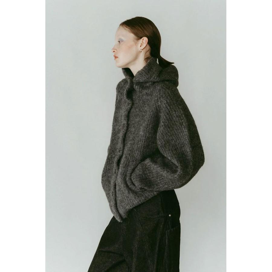 knuthmarf❤︎hooded cardigan knit/gray Knuth Marf（クヌースマーフ） カーディガン フーディー カーディガン
