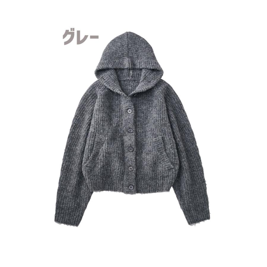 knuthmarf❤︎hooded cardigan knit/gray Knuth Marf（クヌースマーフ） カーディガン フーディー カーディガン