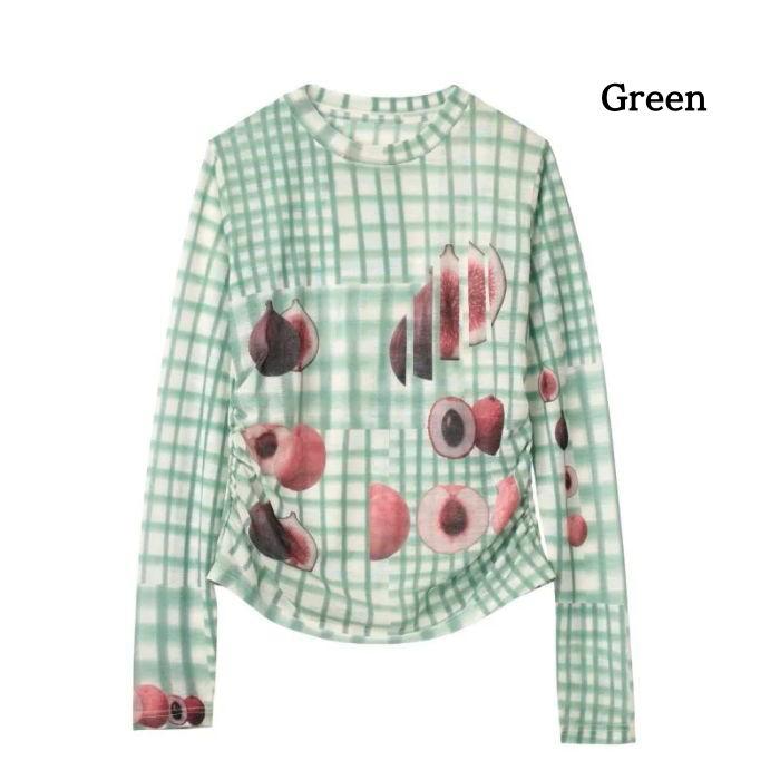 ニット+セーター knuthmarf jacquard print knit green Knuth Marf（クヌースマーフ） ニット セーター 「Knuth Marf」fruit