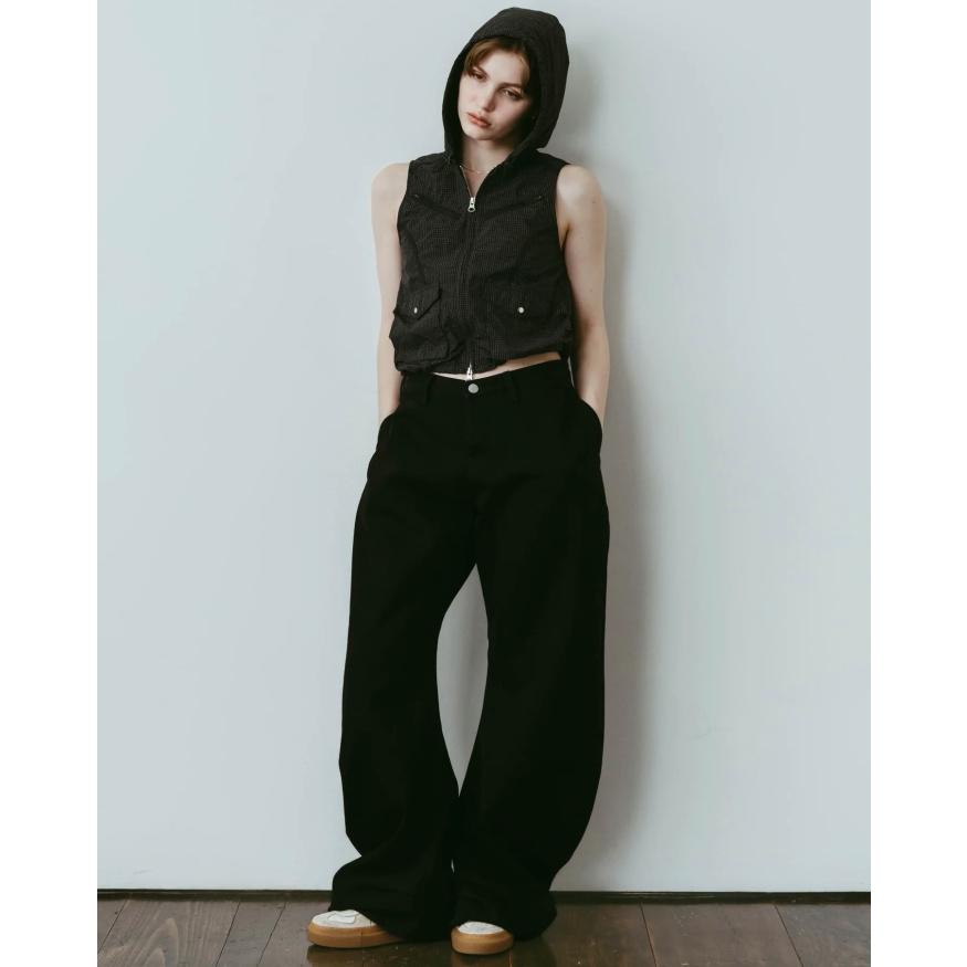 新品未使用 Knuth Marf docking tulle topsピスタチオ Knuth Marf（クヌースマーフ） ブルゾン ベスト ナイロン フーディー