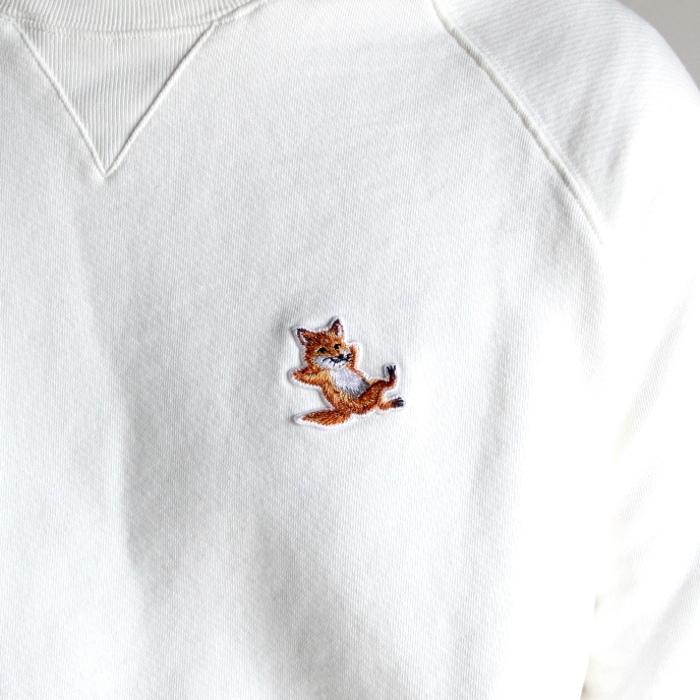 メゾンキツネ スウェット MAISON KITSUNE チラックス フォックス パッチ スウェット CHILLAX FOX PATCH CLASSIC SWEAT エクリュ ECRU 2022秋冬新作