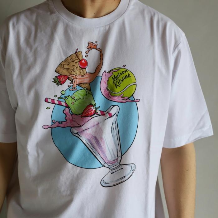 MAISON KITSUNE メゾンキツネ Tシャツ アイスクリーム スプラッシュ